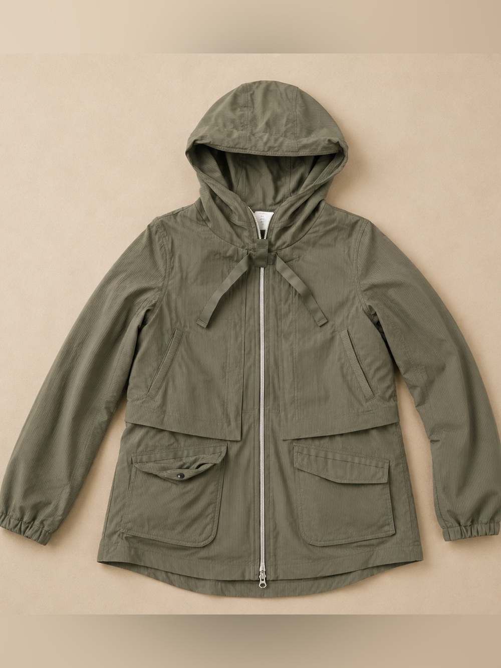 Lululemon Rain Check Jacket Size 6 Sage Green Hooded Utility Rain Jacket